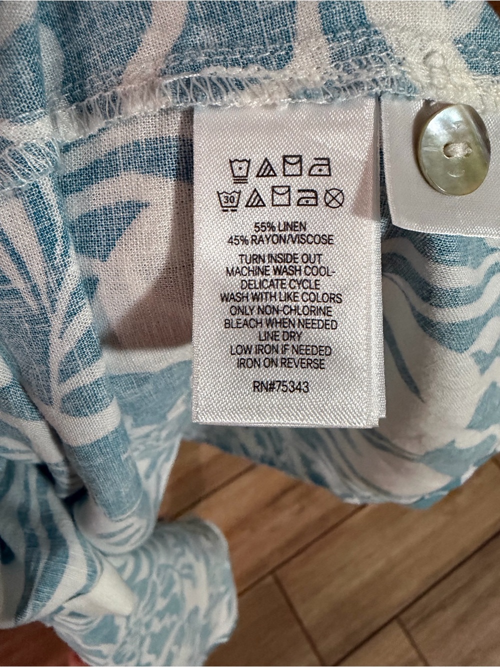 NICOLE MILLER Teal & White Printed Maxi Dress - Picture 8 of 8